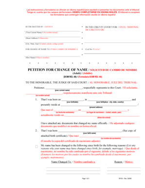 Solicitud de Cambio de Nombre