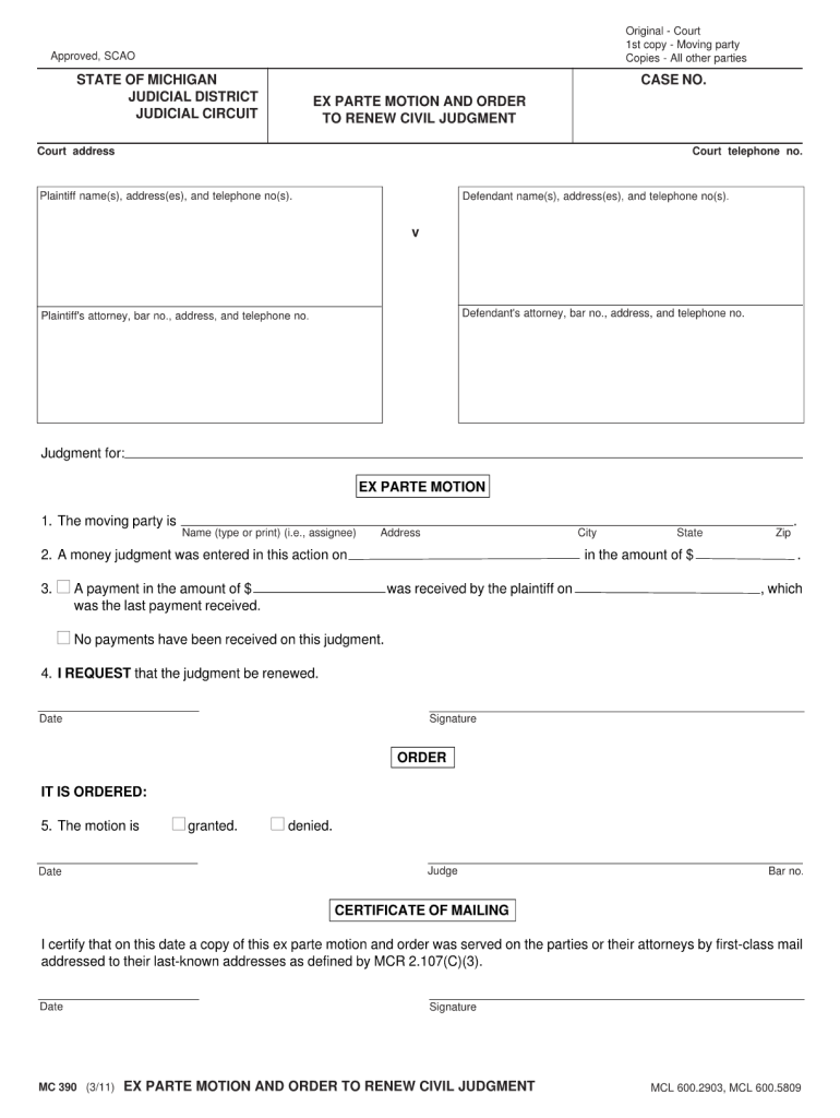 Sample Ex Parte Motion For Custody Fill Out Sign Online DocHub