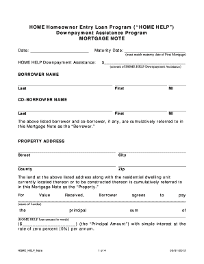 Minnesota Homeowner Entry Loan Program Mortgage Note