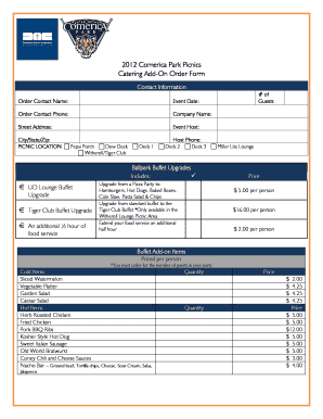 detroit tigers suite menu