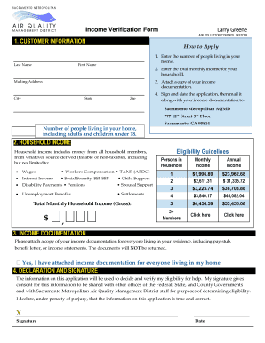 Income Verification Form