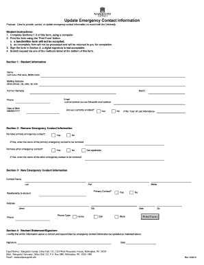 Employee Emergency Contact Form Templates - Fillable & Printable
