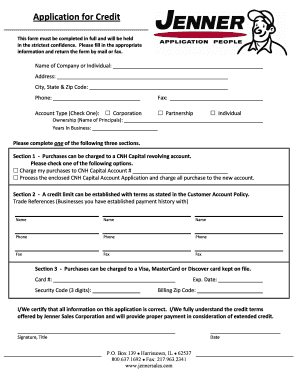 Application for Credit