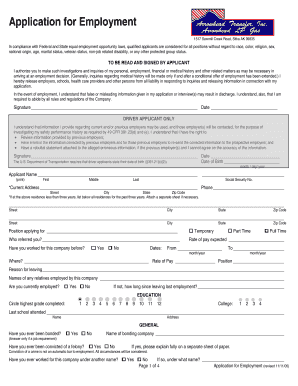 Application for Employment