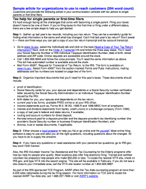 Tax Help for Single Parents or First-Time Filers