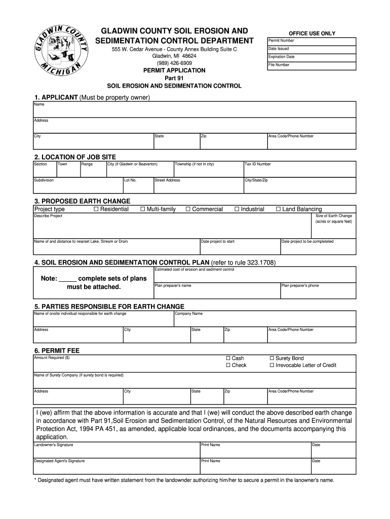 gladwin co soil erosion form Preview on Page 1