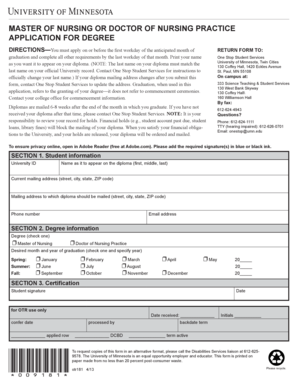 University of Minnesota Nursing Degree Application