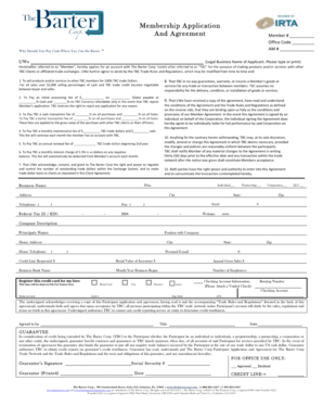 Membership Application and Agreement