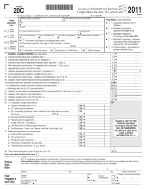 Alabama Corporation Income Tax Return