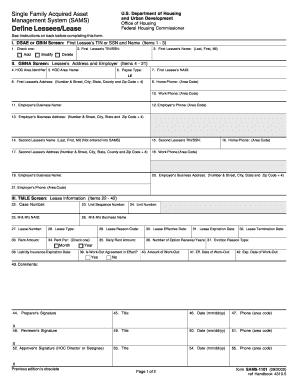 US Federal Single Family Lease Form