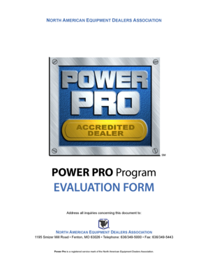 Power Pro Program Evaluation Form