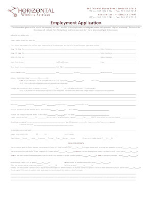 Employment Application Form