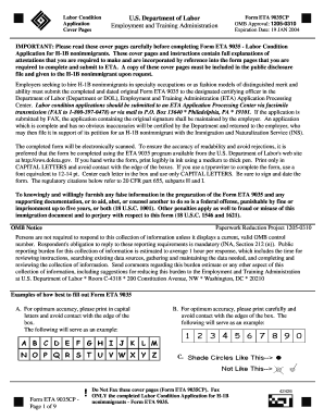 Labor Condition Application Form ETA 9035