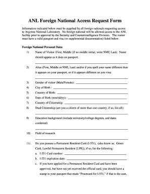 I94 expiration date - argonne foreign national access request form sample