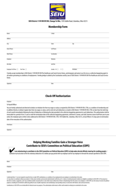SEIU District 1199 Membership Form