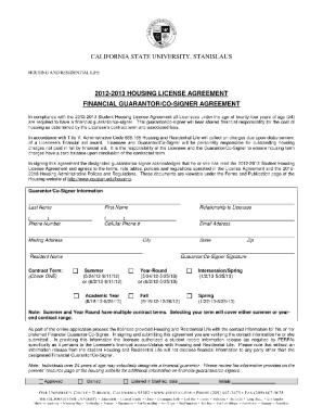 apartment co signer form