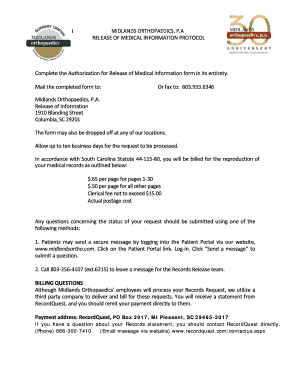 Authorization for Release of Medical Information