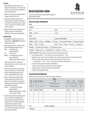 CAPS Registration Form