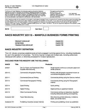 Manifold Business Forms Printing Checklist