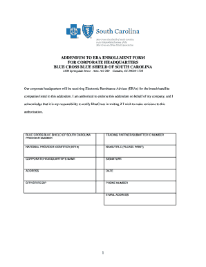 Addendum to ERA Enrollment Form