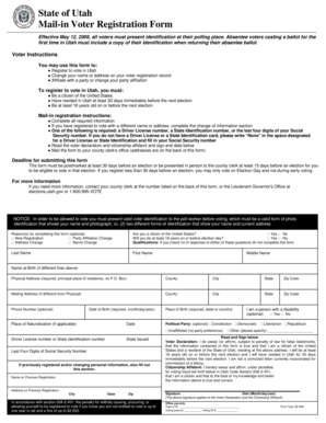 bill of sale form state of utah mail in voter registration form state of utah mail in voter registration form