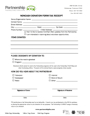 donor evaluation tax form