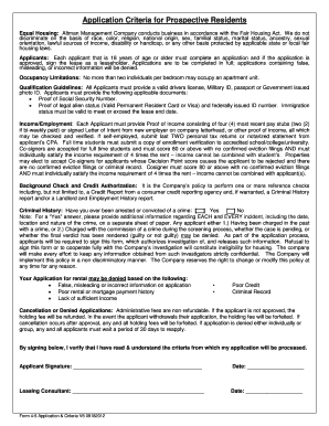 Residential Rental Application Form