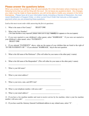 Indiana Child Support Modification Form