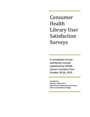 Health Library Consumer Satisfaction Survey