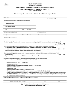 New Jersey Reduced Sales Tax Application