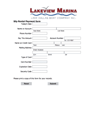 what are print slips for rental payments form