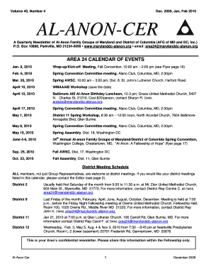 Cash flow projection for 12 months excel - A Quarterly Newsletter of Al-Anon Family Groups of Maryland and District of Columbia (AFG of MD and DC, Inc - marylanddc-alanon