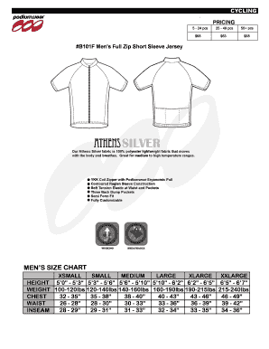 MEN'S SIZE CHART - Podiumwear