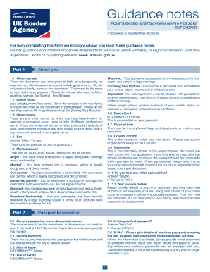 UK Visa Application Form VAF10