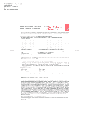 Adobe Elements 9 Rebate Claim Form