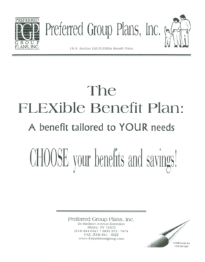 IRS Section 125 Flexible Benefit Plan Enrollment