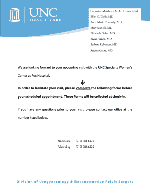Urogynecology Patient Questionnaire