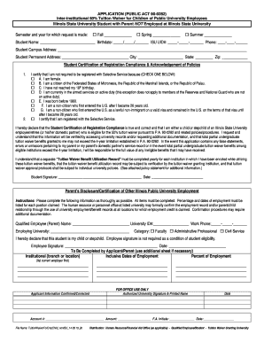 Inter-Institutional 50% Tuition Waiver Application