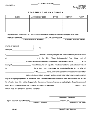 Illinois Statement of Candidacy