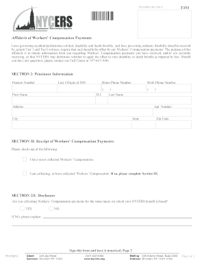 NYCERS Workers’ Compensation Affidavit
