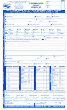 Virginia Storm Drainage Permit Application