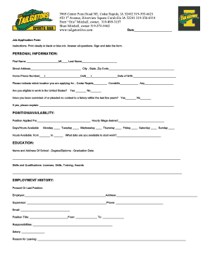 Job Application Form