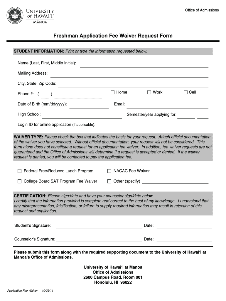 Fee Waiver Fill And Sign Printable Template Online US Legal Forms