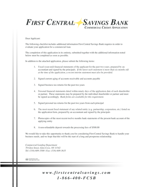 Commercial Credit Application