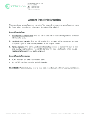 Account Transfer Form