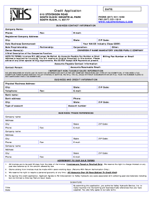 Credit Application Form