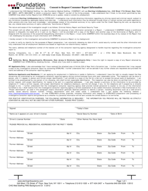 Consent to Request Consumer Report Information