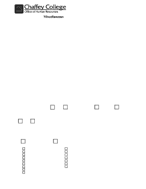 recent chaffey minor form