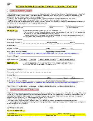 direct deposit csi form