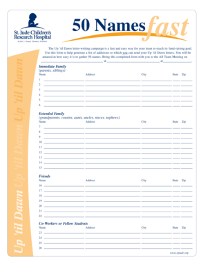 Up ‘til Dawn Letter-Writing Campaign Form